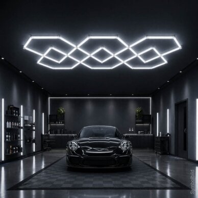 LED korys (hexagon), 11HEX, 428W, šalta balta šviesa 1