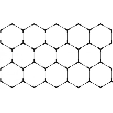 LED korys (hexagon), 14HEX, 456W, šalta balta šviesa