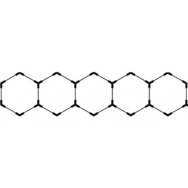 LED korys (hexagon), 5HEX, 199W, šalta balta šviesa