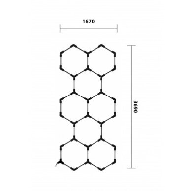 LED Hexagon Lights, 8HEX, 259W, White Light 2