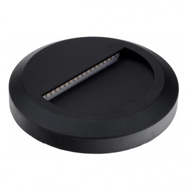 LED Step Light, Round, Black, 2W, Neutral Light 1
