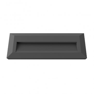 LED Step Light, Rectangular, Black, 3W, Neutral Light