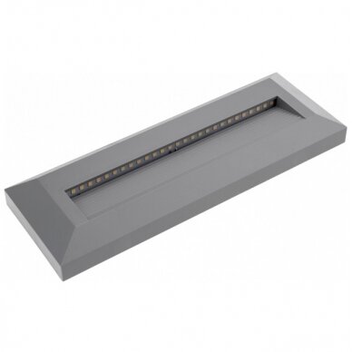 LED Step Light, Rectangular, Grey, 3W, Warm Light 1