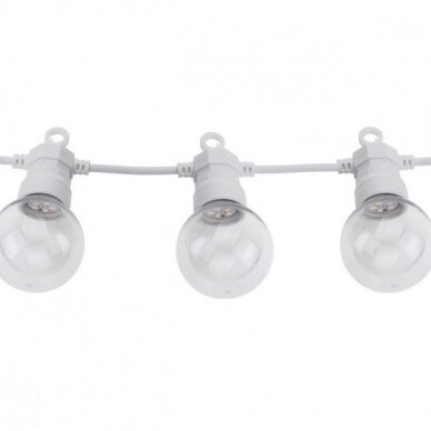 LED Outdoor String Light, White, 8m, 10Pcs., 3W, Warm Light 2