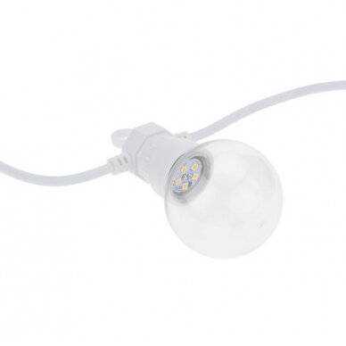 LED Outdoor String Light, White, 8m, 10Pcs., 3W, Warm Light 3