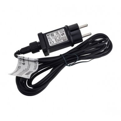 LED lauko girlianda, juoda, 13m, 20 lizdų, 6W, šilta balta šviesa 4