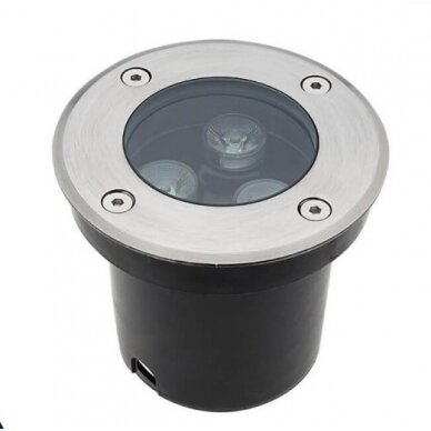 LED lauko taškinis šviestuvas, įmontuojamas, 3W, šalta balta šviesa 1