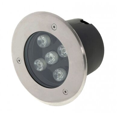 LED lauko taškinis šviestuvas, įmontuojamas, 5W, šalta balta šviesa