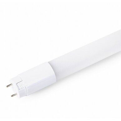 LED lempa T8 18W, pasukama, 5 metai garantija, šilta balta šviesa