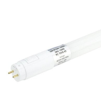 LED lempa T8 18W, stiklinė, CCT 1