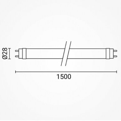 LED lempa T8 22W, City, šilta balta šviesa 1