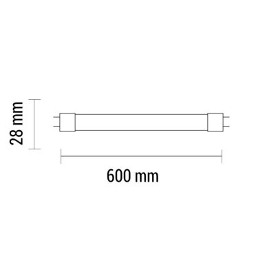 LED lempa T8 9W, pasukama, 5 metai garantija, neutrali balta šviesa 1