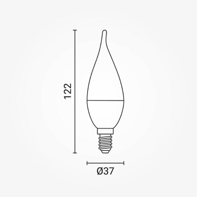 LED lemputė E14 5.5W, neutrali balta šviesa 1