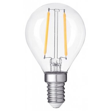 LED lemputė E14 G45 4W, dimeriuojama, šilta balta šviesa