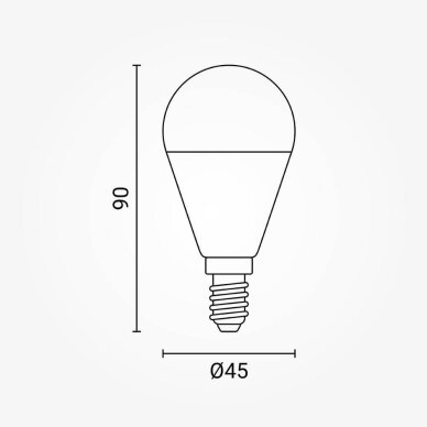 LED Bulb E14 G45 8W, Neutral Light 1