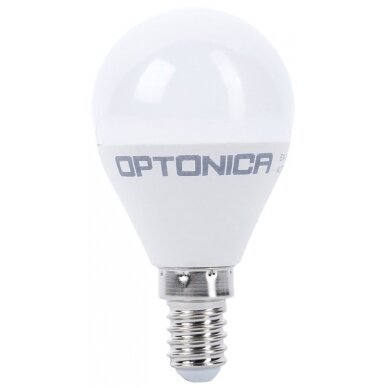 LED lemputė E14 G45 8W, šilta balta šviesa