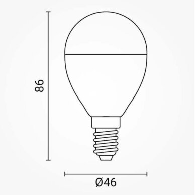LED Bulb E14 G46 10W, Warm Light 2