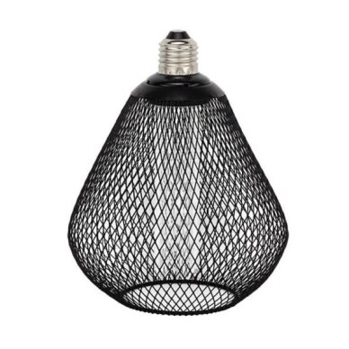 LED lemputė E27 2.5W, ažūrinis gaubtas, juodas, šilta balta šviesa 1