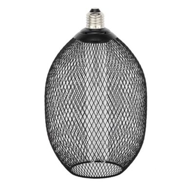 LED lemputė E27 2.5W, ažūrinis gaubtas, juodas, šilta balta šviesa 1 LED lemputė E27 2.5W, ažūrinis gaubtas, juodas, šilta balta šviesa 1