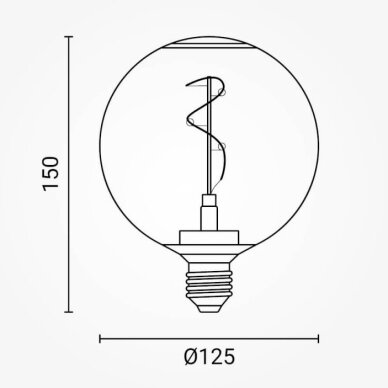 LED Bulb E27 2.5W, Openwork Cover, Copper, Warm Light 5
