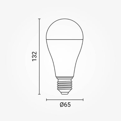 LED Bulb E27 A60 17W, Neutral Light 1