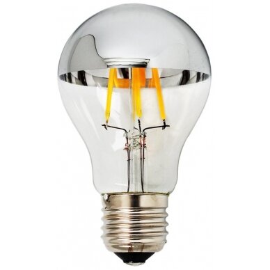 LED Bulb E27 A60 4W, Half Silver, Warm Light