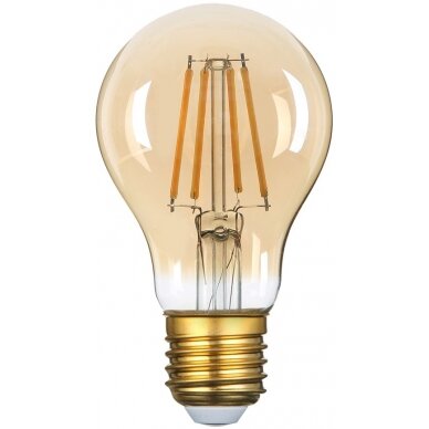 LED Bulb E27 A60 8W, Dimmable, Golden, Warm Light