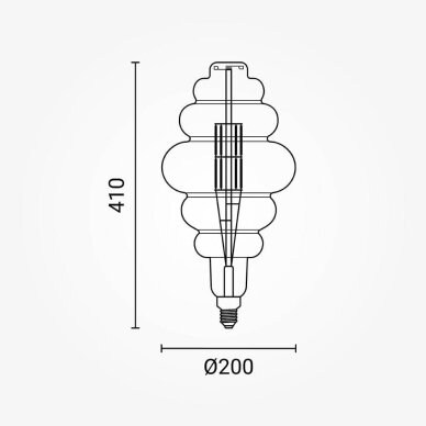 LED Bulb E27 BD200 8W, Warm Light 4