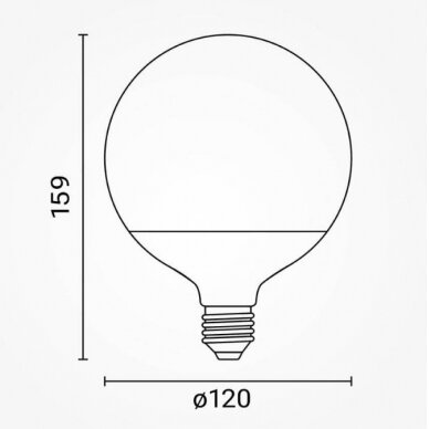 LED lemputė E27 G120 18W, neutrali balta šviesa 1