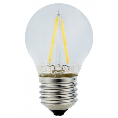 LED lemputė E27 G45 2W, siūleliai, neutrali balta šviesa