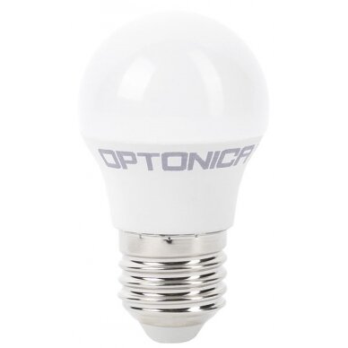 LED lemputė E27 G45 5.5W, šalta balta šviesa