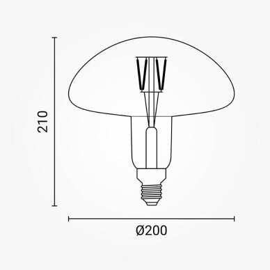 LED Bulb E27 MS200 8W, Warm Light 4