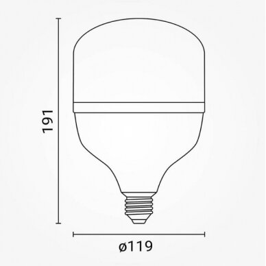 LED Bulb E27 T120 40W, White Light 1