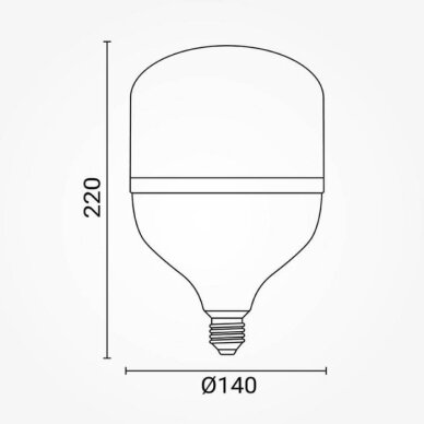 LED Bulb E27 T140 50W, Neutral Light 2