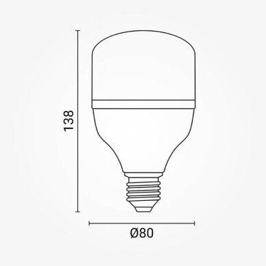 LED Bulb E27 T80 24W, Neutral Light 2