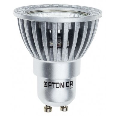 LED lemputė GU10 6W, sidabrinė, neutrali balta šviesa
