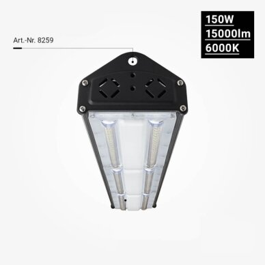 LED linijinis aukštuminis šviestuvas, 150W, neutrali balta šviesa, IP65, IK08 2