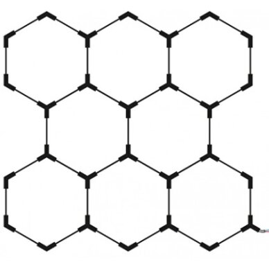 LED korys (hexagon), 8HEX, 280W, šalta balta šviesa
