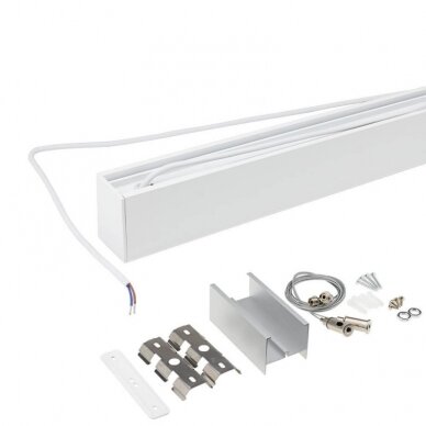 LED linijinis šviestuvas, 40W, baltas, sujungiamas, 5 metai garantija, šalta balta šviesa 2 LED linijinis šviestuvas, 40W, baltas, sujungiamas, 5 metai garantija, šalta balta šviesa 2
