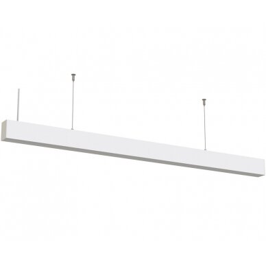 LED Linear Suspended Light, Linkable, 40W, White Body, 5 Years Warranty, Neutral Light