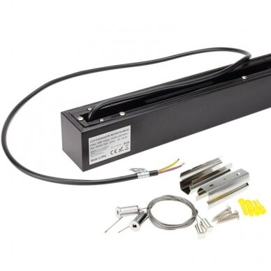 LED Linear Suspended Light, 40W, Black Body, 3 Years Warranty, Neutral Light 1