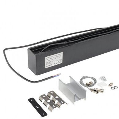 LED linijinis šviestuvas, 40W, juodas, sujungiamas, 5 metai garantija, šalta balta šviesa 2 LED linijinis šviestuvas, 40W, juodas, sujungiamas, 5 metai garantija, šalta balta šviesa 2