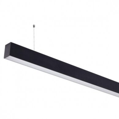 LED Linear Suspended Light, Linkable, 40W, Black Body, 5 Years Warranty, Neutral Light 1