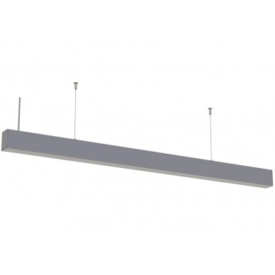 LED Linear Suspended Light, Linkable, 40W, Silver Body, 5 Years Warranty, White Light
