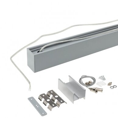 LED linijinis šviestuvas, 40W, sidabrinis, sujungiamas, 5 metai garantija, šalta balta šviesa 2 LED linijinis šviestuvas, 40W, sidabrinis, sujungiamas, 5 metai garantija, šalta balta šviesa 2