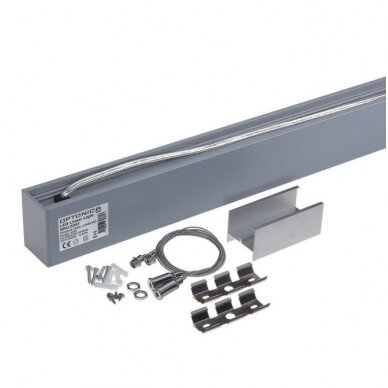 LED Linear Suspended Light, Linkable, 40W, Silver Body, 5 Years Warranty, Neutral Light 2