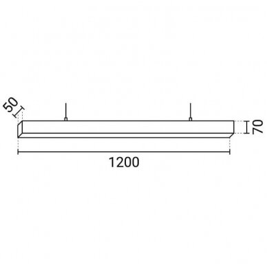 LED Linear Suspended Light, Linkable, 40W, Silver Body, 5 Years Warranty, Neutral Light 3