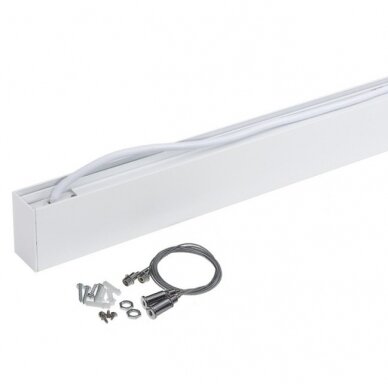 LED Linear Suspended Light, Linkable, 50W, White Body, Neutral Light 2