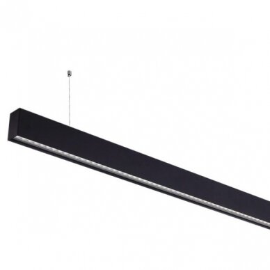LED linijinis šviestuvas, 50W, juodas, sujungiamas, neutrali balta šviesa 1