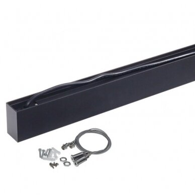 LED linijinis šviestuvas, 50W, juodas, sujungiamas, neutrali balta šviesa 2 LED linijinis šviestuvas, 50W, juodas, sujungiamas, neutrali balta šviesa 2